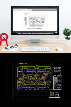 北方村庄景观布局图规划CAD