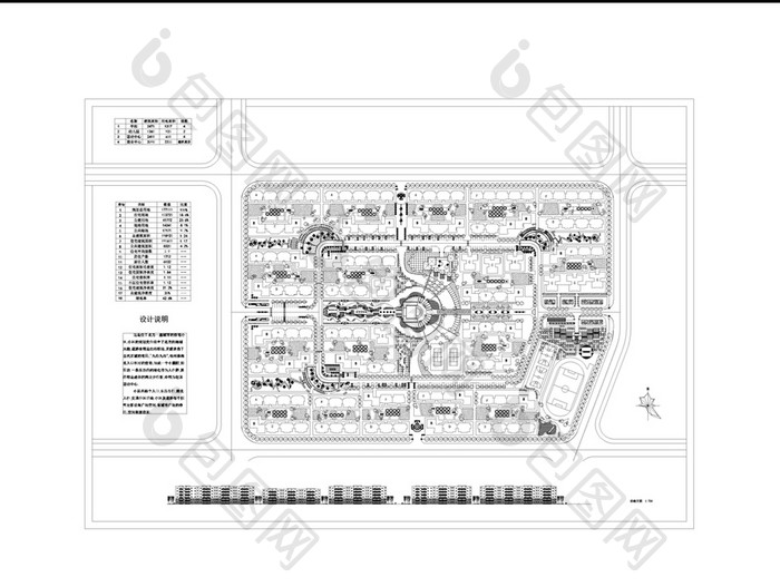 北方村庄景观布局图规划CAD