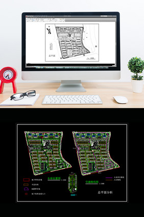 居住小区地形景观规划图CAD