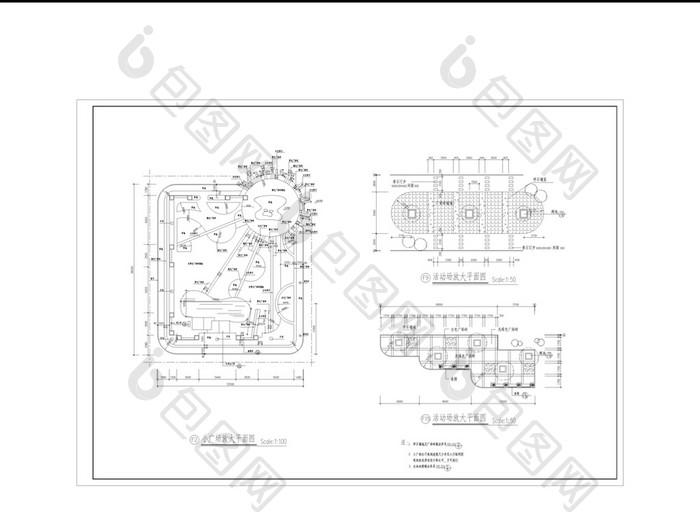 小区景观园林CAD施工图图纸