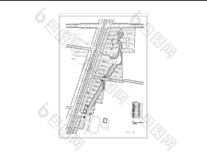 小区的CAD景观规划图