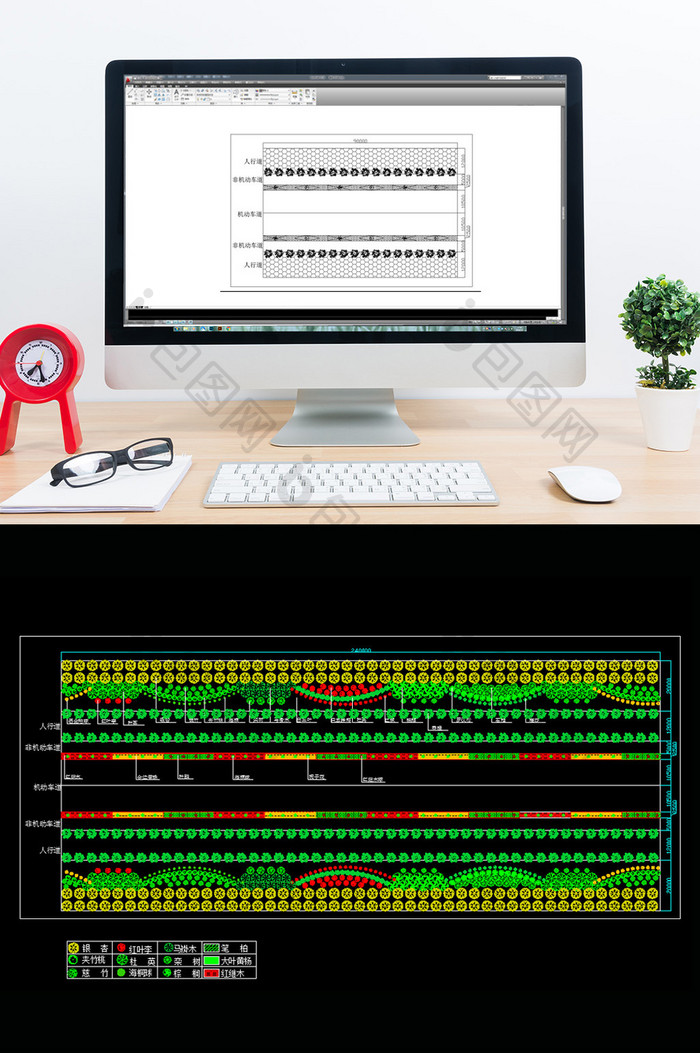 道路CAD绿化设计图纸