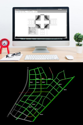 城区道路绿化景观施工图CAD