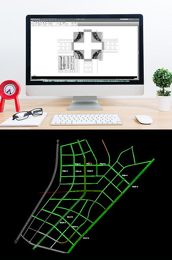 城区道路绿化景观施工图CAD图片