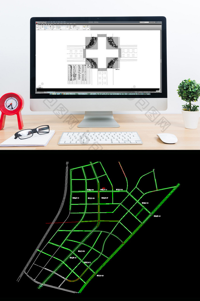 城区道路绿化景观施工图CAD