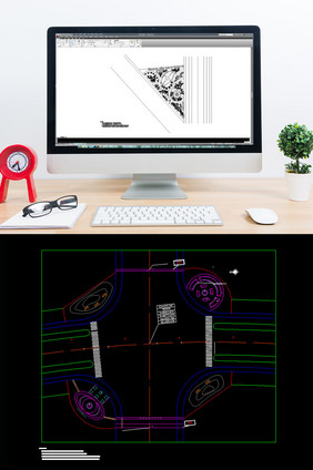 新修建道路绿化景观施工图CAD