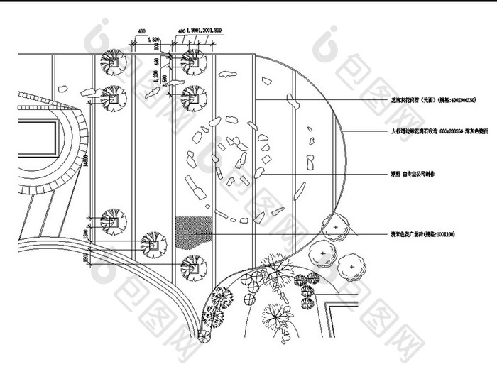 广场CAD景观方案图