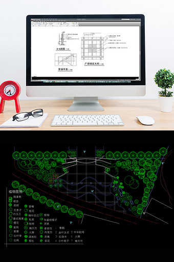 广场景观CAD绿化施工图图片