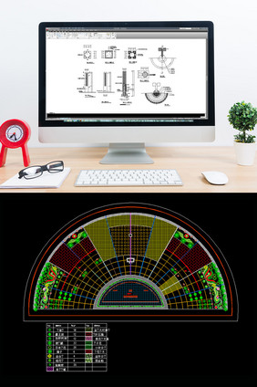 广场景观绿化设计的CAD方案图