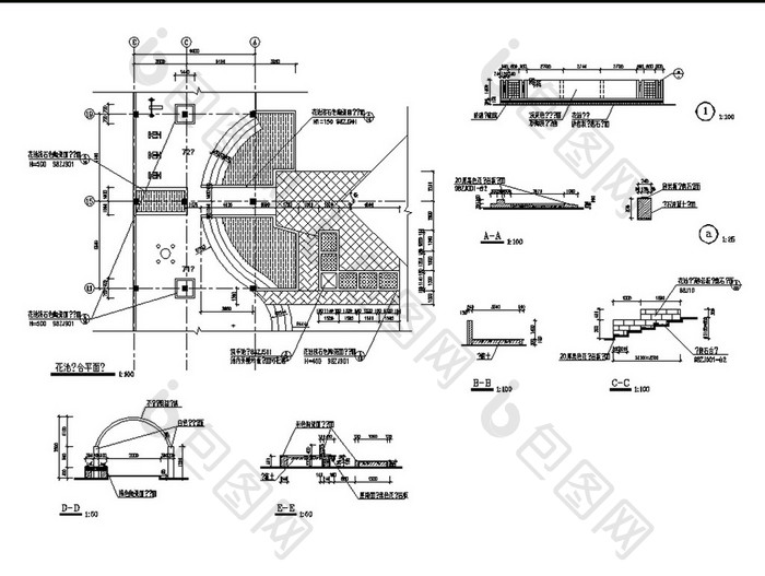 广场CAD景观园林设计图图纸