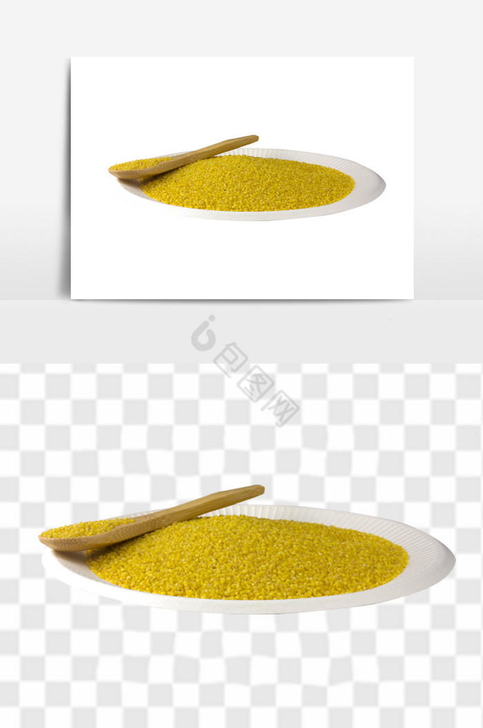 有机黄小米谷物图片