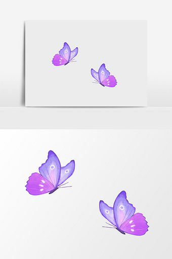 紫色免扣卡通蝴蝶图片