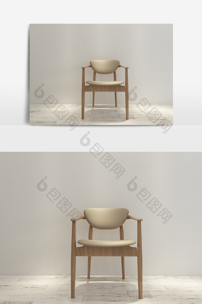 现代简约单椅模型