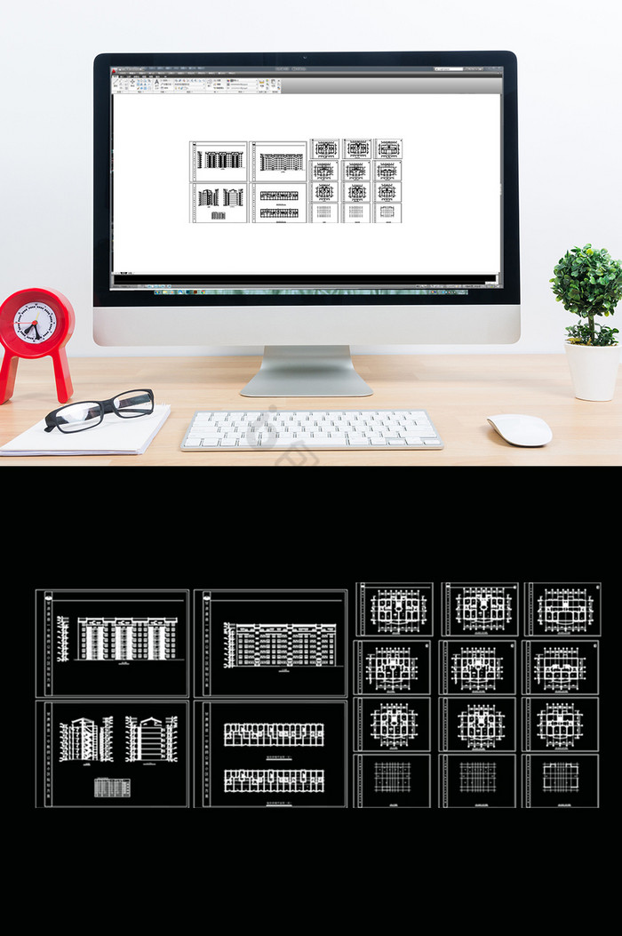 教师公寓建筑设计CAD图纸图片