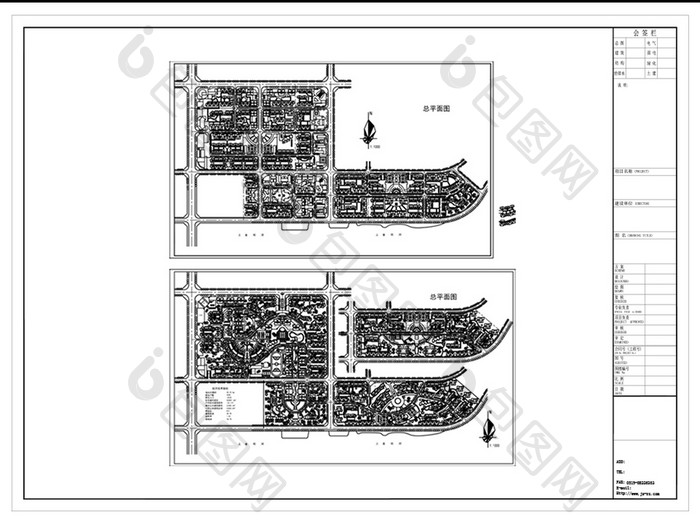 CAD居住小区规划平面方案