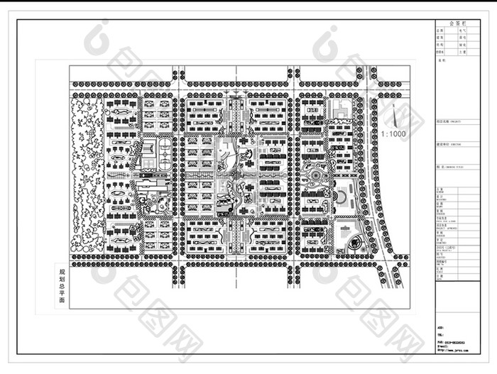 CAD居住小区规划设计图