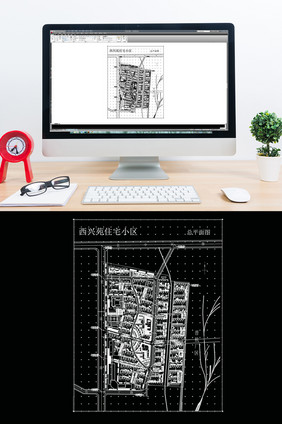 居住小区总平面布置图CAD图纸
