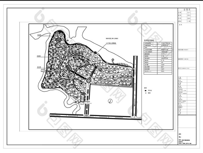 居住小区规划设计CAD总平面图