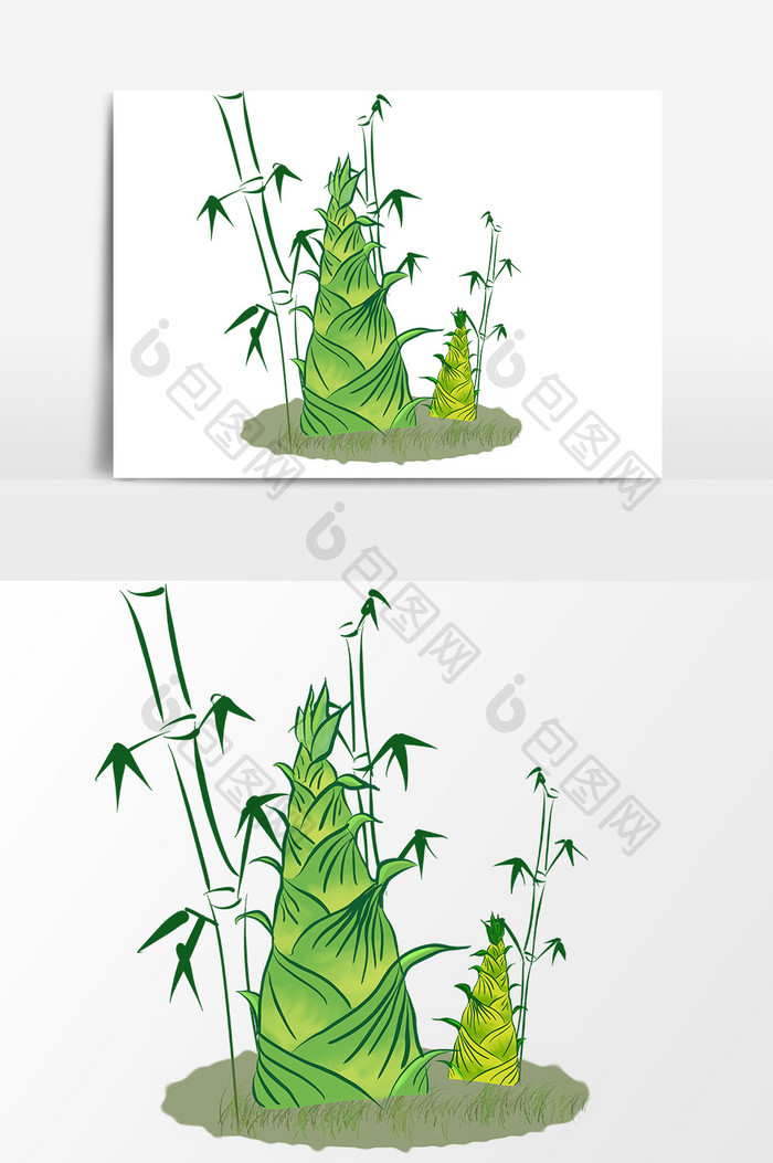植物手绘卡通设计元素