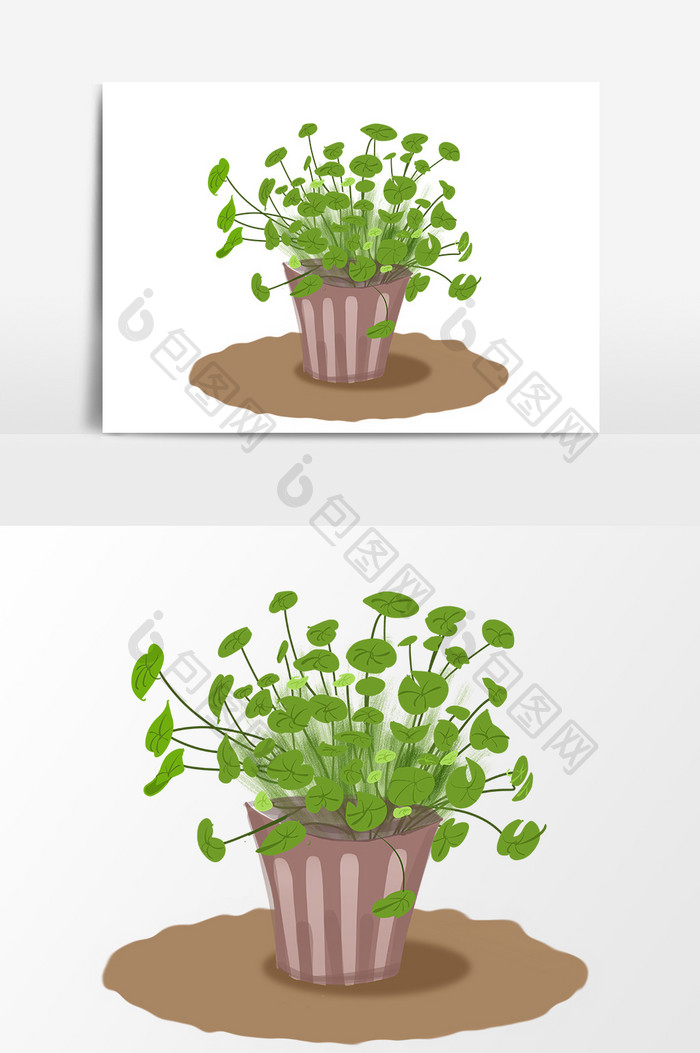 植物绿色花盆设计元素
