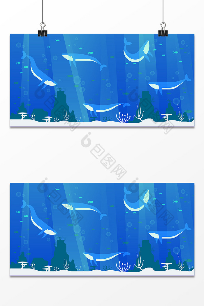 海洋鱼儿设计背景图