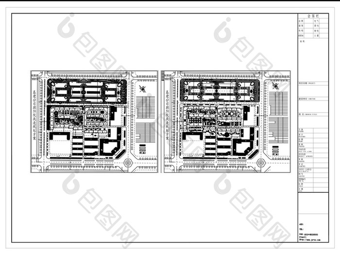 现代风CAD商住小区规划图纸方案