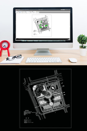 市区中心地块CAD规划方案