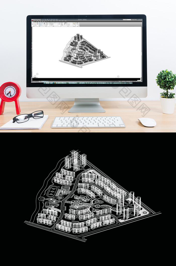 现代风小区楼盘建筑3D规划方案CAD图纸