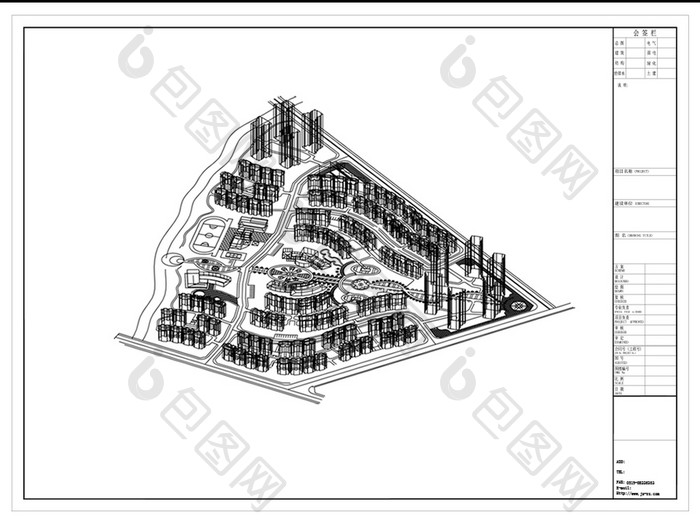 现代风小区楼盘建筑3D规划方案CAD图纸