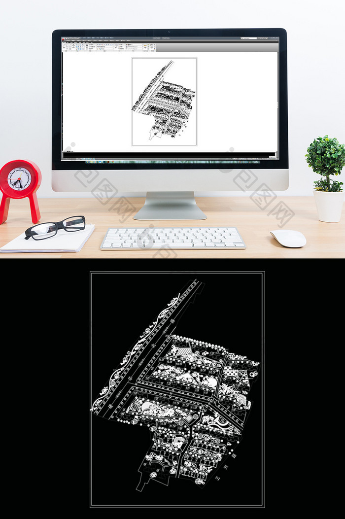 现代风格建筑CAD小区景观规划方案图