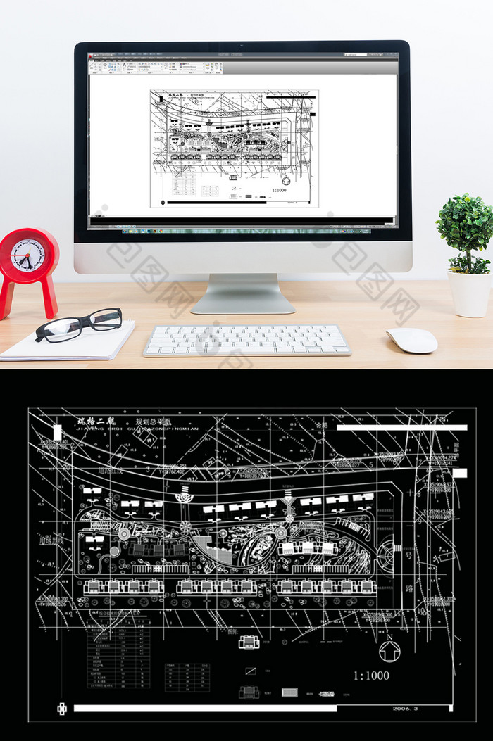 现代风别墅楼盘建筑景观规划设计CAD图纸图片图片