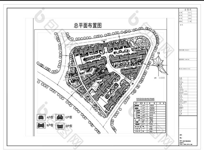 欧式建筑小区CAD建筑景观规划设计