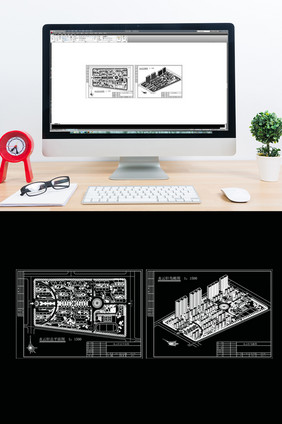 3D风楼盘设计CAD小区建筑景观图纸