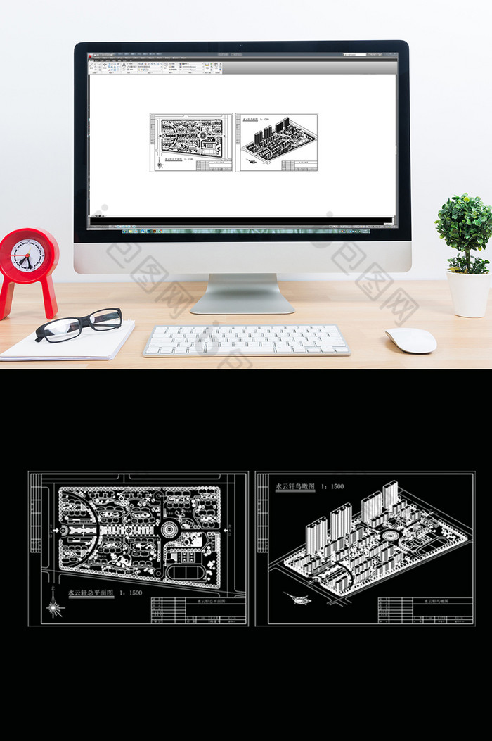 3D风楼盘设计CAD小区建筑景观图纸图片图片