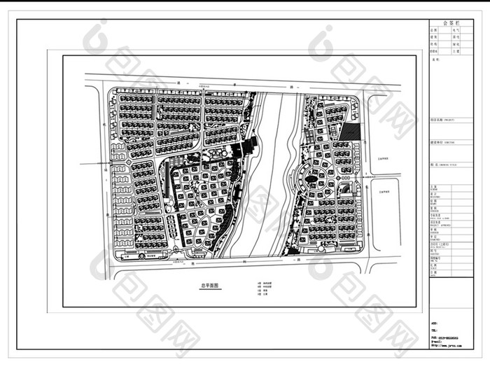 CAD小区楼盘建筑与景观规划设计方案图