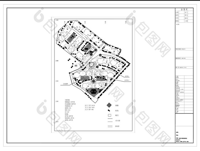 CAD住宅楼盘景观设计规划图纸方案
