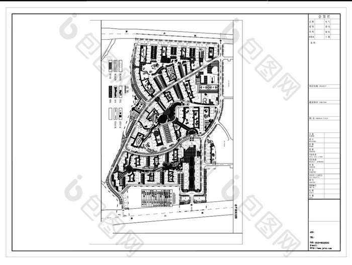 CAD小区楼盘景观建筑规划方案图