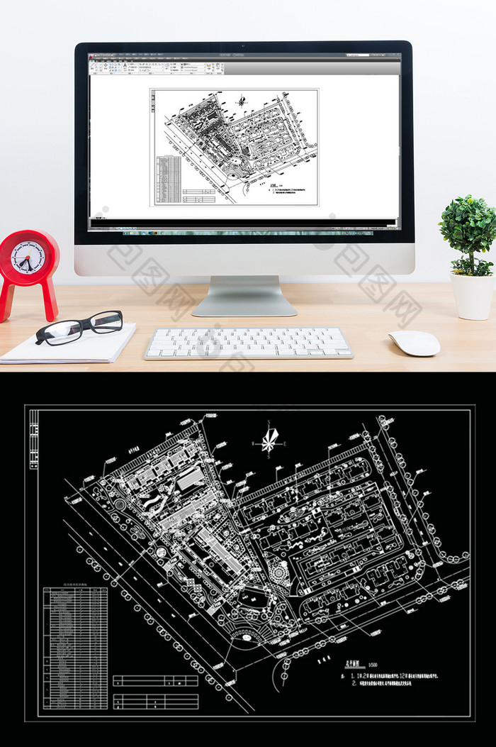 CAD小区楼盘景观建筑花园规划方案图纸图片图片