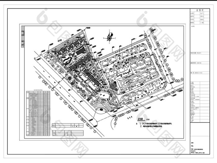 CAD小区楼盘景观建筑花园规划方案图纸