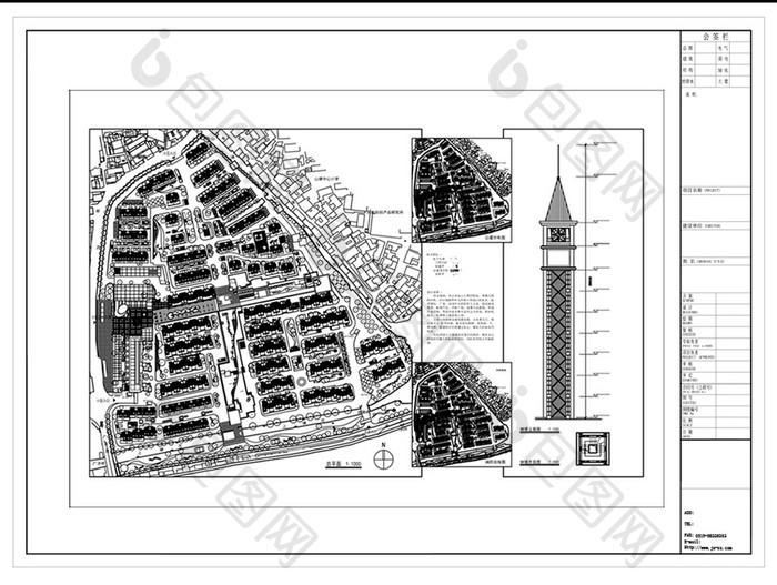 大型社区CAD楼盘景观设计规划图