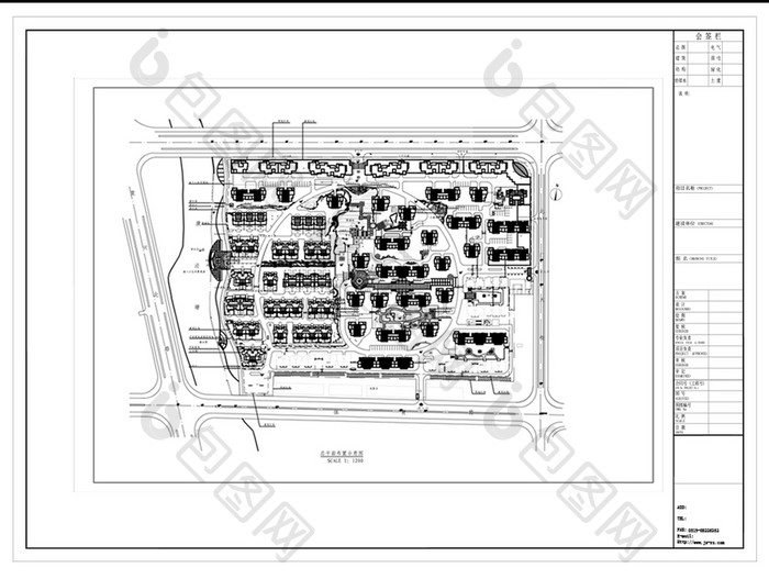 CAD小区楼盘景观规划图纸设计
