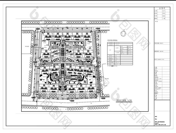 CAD小区楼盘景观建筑设计规划图设计