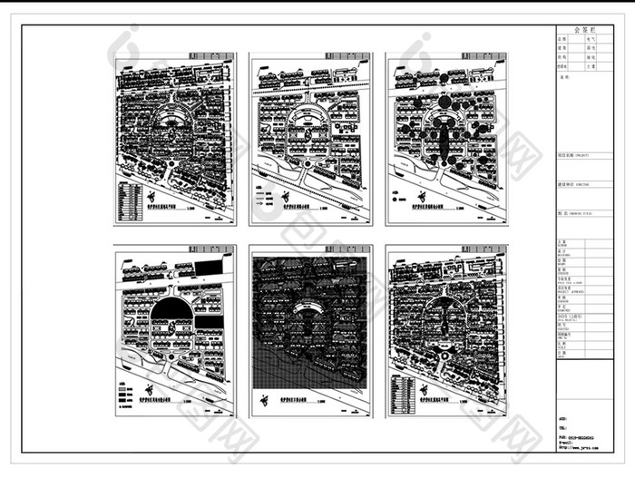 CAD小区楼盘设计规划方案施工图纸