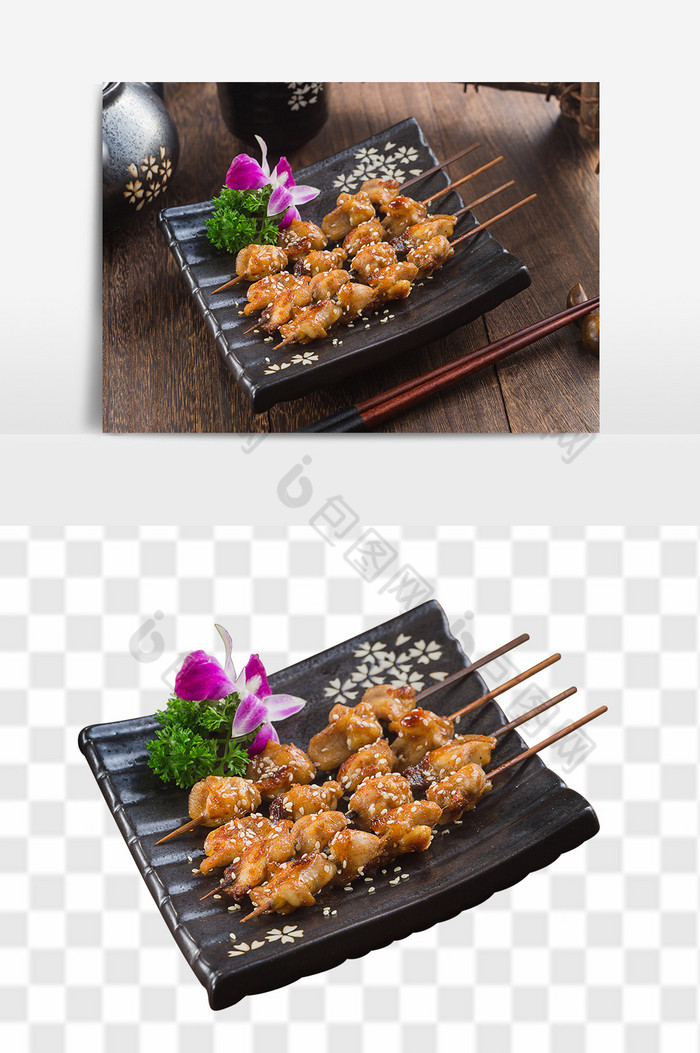 串烧鸡软骨日式料理图片图片