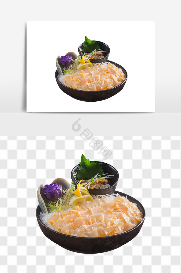 活造象拔蚌刺身日式料理图片