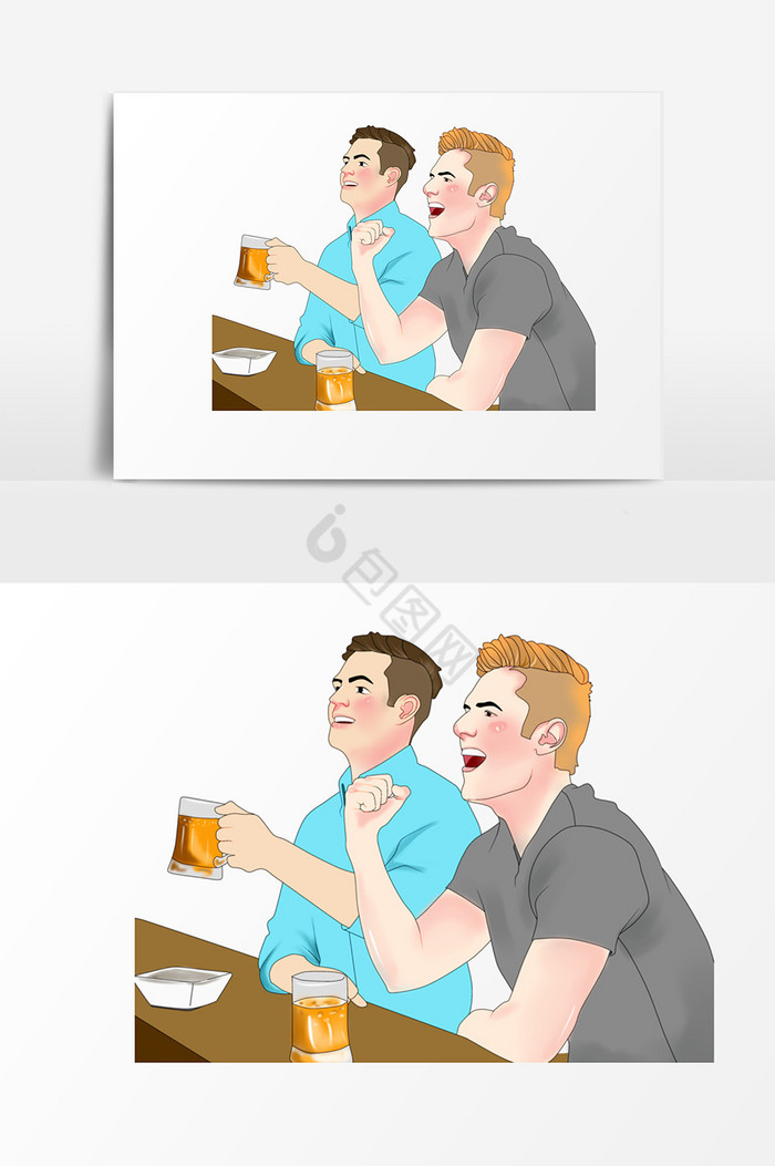 喝啤酒男图片
