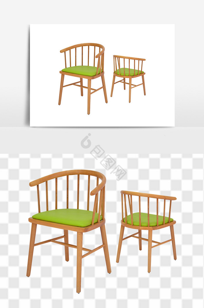 北欧实木餐椅图片