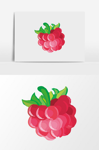 卡通手绘水彩山莓蔓越莓图片