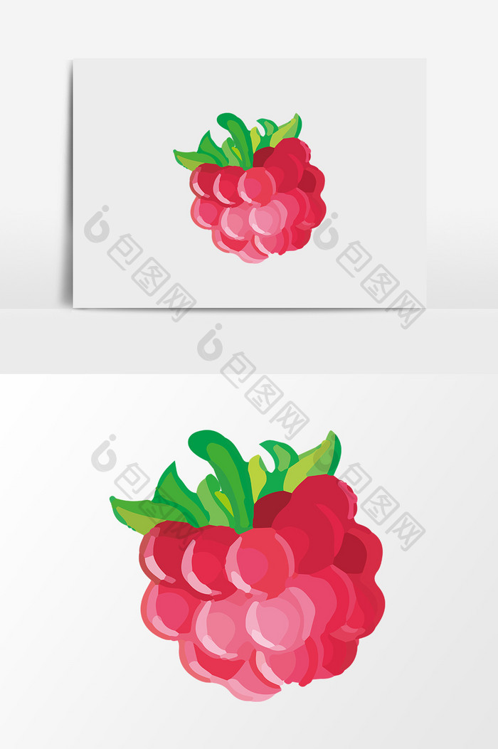 卡通手绘水彩山莓蔓越莓