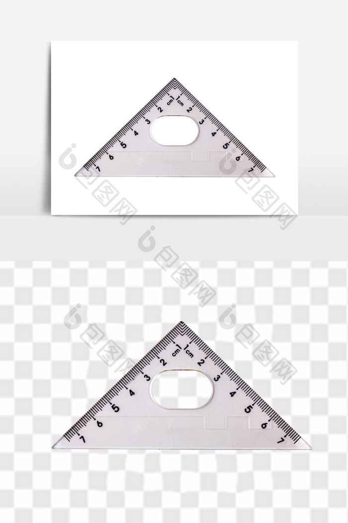 学生测量工具三角尺元素